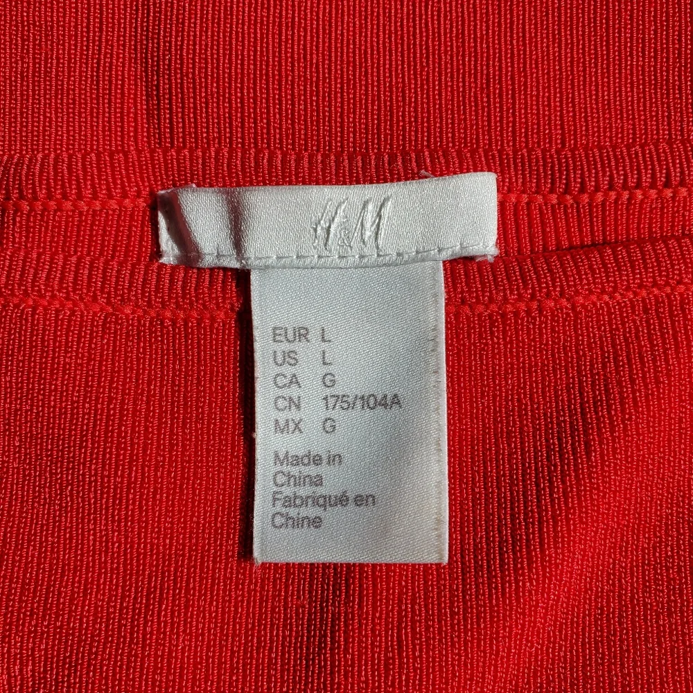 H&M Women's Bandage Dress, Red (Size L) - Picture 4 of 6